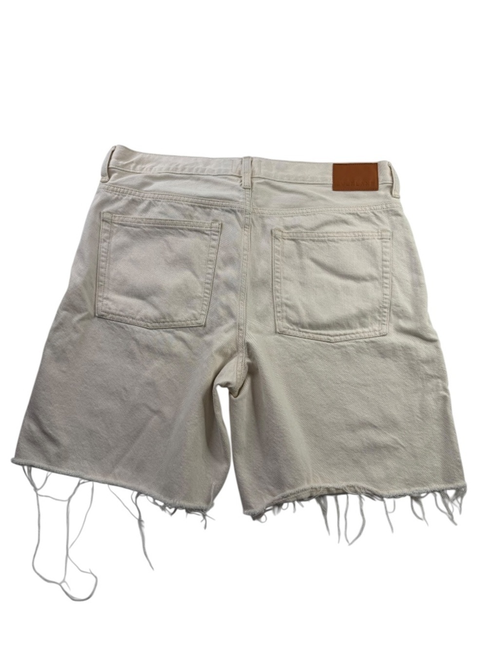 Everlane The OG Baggy Jean Shorts Frayed Hem Bone Sz 31R - Picture 2 of 12